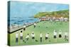 Bowling on Newlyn Green-Judy Joel-Stretched Canvas