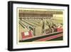 Bowling on the Base-null-Framed Art Print