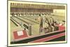 Bowling on the Base-null-Mounted Art Print