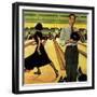 "Bowling Strike", January 28, 1950-George Hughes-Framed Giclee Print