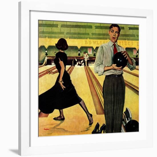 "Bowling Strike", January 28, 1950-George Hughes-Framed Giclee Print