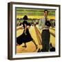 "Bowling Strike", January 28, 1950-George Hughes-Framed Premium Giclee Print