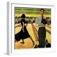 "Bowling Strike", January 28, 1950-George Hughes-Framed Premium Giclee Print