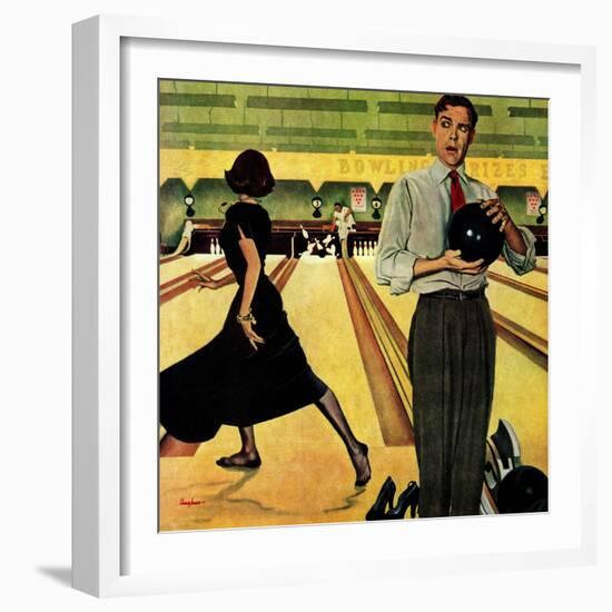 "Bowling Strike", January 28, 1950-George Hughes-Framed Premium Giclee Print