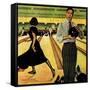"Bowling Strike", January 28, 1950-George Hughes-Framed Stretched Canvas