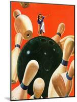 "Bowling Strike," March 15, 1941-Lonie Bee-Mounted Premium Giclee Print