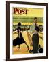 "Bowling Strike" Saturday Evening Post Cover, January 28, 1950-George Hughes-Framed Giclee Print