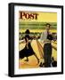 "Bowling Strike" Saturday Evening Post Cover, January 28, 1950-George Hughes-Framed Giclee Print