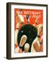 "Bowling Strike," Saturday Evening Post Cover, March 15, 1941-Lonie Bee-Framed Premium Giclee Print