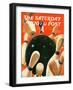 "Bowling Strike," Saturday Evening Post Cover, March 15, 1941-Lonie Bee-Framed Premium Giclee Print