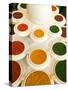 Bowls of Spices from Above, Agra, India-Bill Bachmann-Stretched Canvas