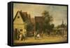 Bowls Players on a Village Green-Thomas van Apshoven-Framed Stretched Canvas