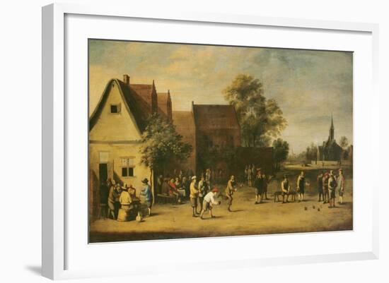 Bowls Players on a Village Green-Thomas van Apshoven-Framed Giclee Print