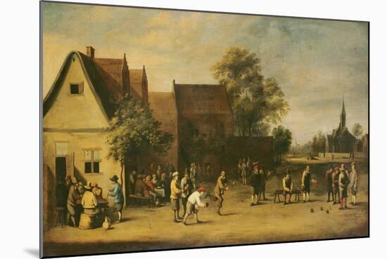 Bowls Players on a Village Green-Thomas van Apshoven-Mounted Giclee Print