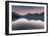 Bowman Lake in sunset-Belinda Shi-Framed Photographic Print