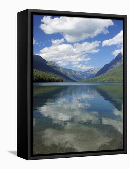 Bowman Lake in the Late Afternoon: Glacier National Park, Montana, USA-Michel Hersen-Framed Stretched Canvas