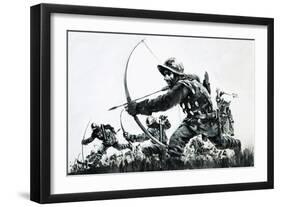 Bowmen at the Battle of Bannockburn-Graham Coton-Framed Giclee Print