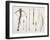 Bows and Arrows from the 14Th-15th Century, Kottenkamp, Published by Carl Hoffmann, 1842-Friedrich Martin Von Reibisch-Framed Giclee Print