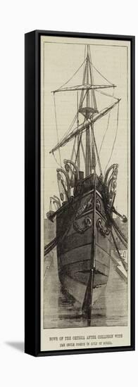 Bows of the Ortigia after Collision with the Oncle Joseph in Gulf of Spezia-null-Framed Stretched Canvas