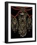 Bowsani-Style Lazem Necklace Composed of Five Strands of Coral Beads and Filigreed Silver Pendant-null-Framed Giclee Print