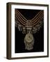 Bowsani-Style Lazem Necklace Composed of Five Strands of Coral Beads and Filigreed Silver Pendant-null-Framed Giclee Print