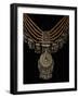 Bowsani-Style Lazem Necklace Composed of Five Strands of Coral Beads and Filigreed Silver Pendant-null-Framed Giclee Print