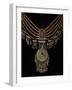 Bowsani-Style Lazem Necklace Composed of Five Strands of Coral Beads and Filigreed Silver Pendant-null-Framed Giclee Print