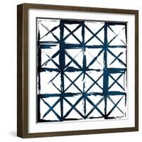 Box Blue Lines-Jace Grey-Framed Art Print