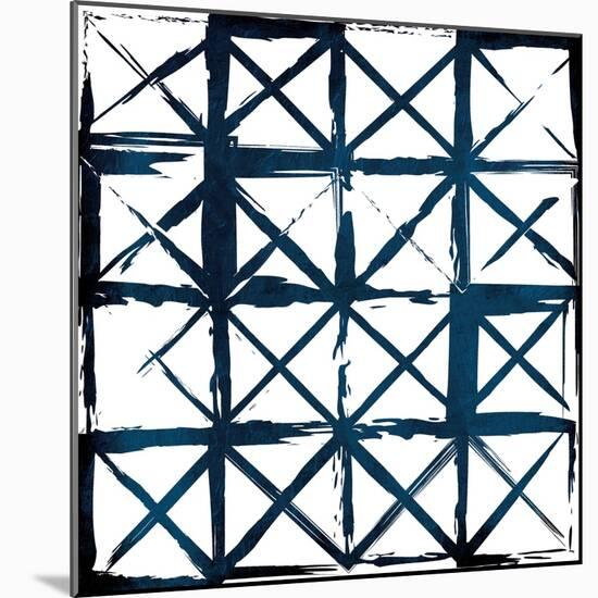 Box Blue Lines-Jace Grey-Mounted Art Print