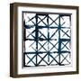 Box Blue Lines-Jace Grey-Framed Art Print