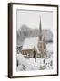 Box Cemetery Chapel after Heavy Snow, Box, Wiltshire, England, United Kingdom, Europe-Nick Upton-Framed Photographic Print