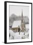 Box Cemetery Chapel after Heavy Snow, Box, Wiltshire, England, United Kingdom, Europe-Nick Upton-Framed Photographic Print