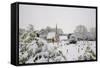 Box Cemetery Chapel after Heavy Snow, Box, Wiltshire, England, United Kingdom, Europe-Nick Upton-Framed Stretched Canvas