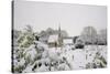 Box Cemetery Chapel after Heavy Snow, Box, Wiltshire, England, United Kingdom, Europe-Nick Upton-Stretched Canvas