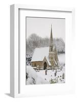 Box Cemetery Chapel after Heavy Snow, Box, Wiltshire, England, United Kingdom, Europe-Nick Upton-Framed Photographic Print