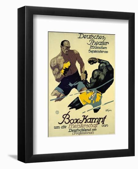 Box-Kampf-Julius Ussy Engelhard-Framed Art Print