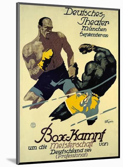 Box-Kampf-Julius Ussy Engelhard-Mounted Art Print