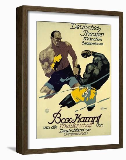 Box-Kampf-Julius Ussy Engelhard-Framed Art Print