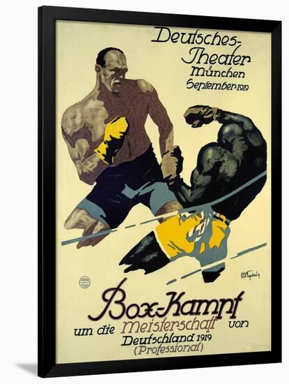 Box-Kampf-Julius Ussy Engelhard-Framed Art Print