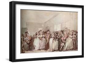 'Box Lobby Loungers of 1785', c1785-Thomas Rowlandson-Framed Giclee Print