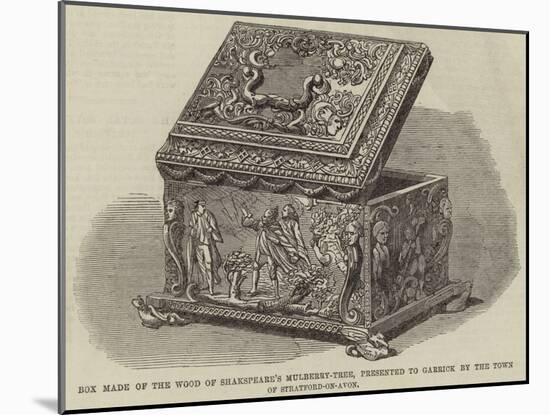 Box Made of the Wood of Shakespeare's Mulberry-Tree-null-Mounted Giclee Print
