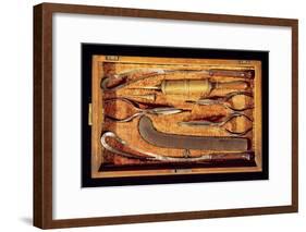 Box of Obstetric Instruments (Wood and Metal)-Italian-Framed Giclee Print