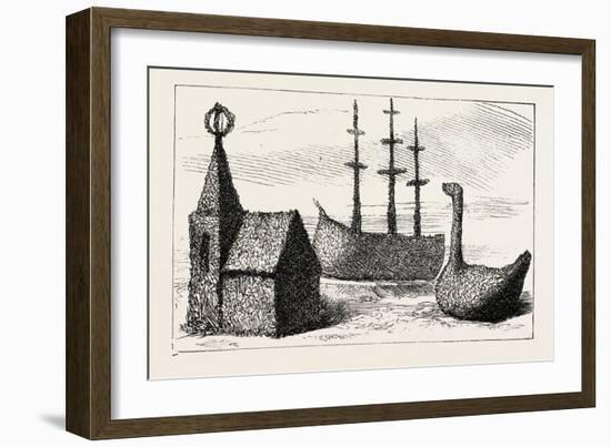 Box Trees in the Dutch Garden, the Paris Exhibition, France-null-Framed Giclee Print