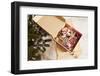 Box with Chistmas Ornaments Next to Christmas Tree, Munich, Bavaria, Germany-Dario Secen-Framed Photographic Print