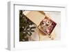 Box with Chistmas Ornaments Next to Christmas Tree, Munich, Bavaria, Germany-Dario Secen-Framed Photographic Print