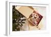 Box with Chistmas Ornaments Next to Christmas Tree, Munich, Bavaria, Germany-Dario Secen-Framed Photographic Print