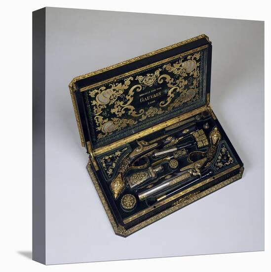 Box with Pair of Pistols with Nipple-Gunsmith Nicolas-Noel Boutet-Stretched Canvas