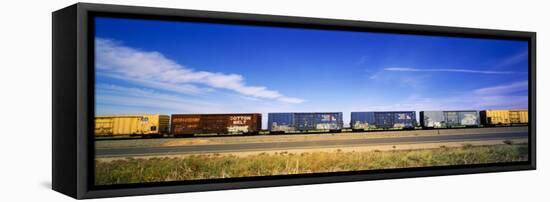 Boxcars Railroad, CA-null-Framed Stretched Canvas