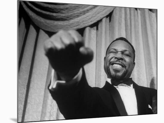 Boxer Archie Moore Demonstrating Punch-Alfred Eisenstaedt-Mounted Premium Photographic Print