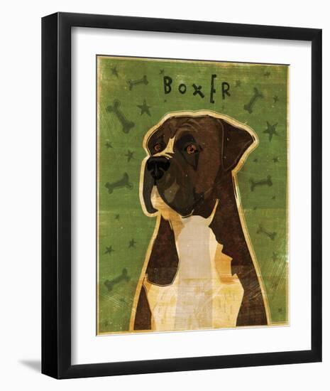 Boxer (Brindle)-John W^ Golden-Framed Giclee Print